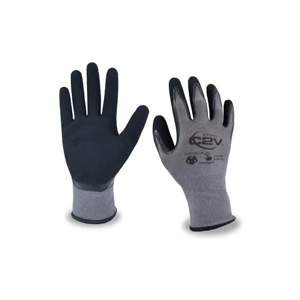 A pair of 13 Gauge Poly Shell Gloves to protect against vigorous work