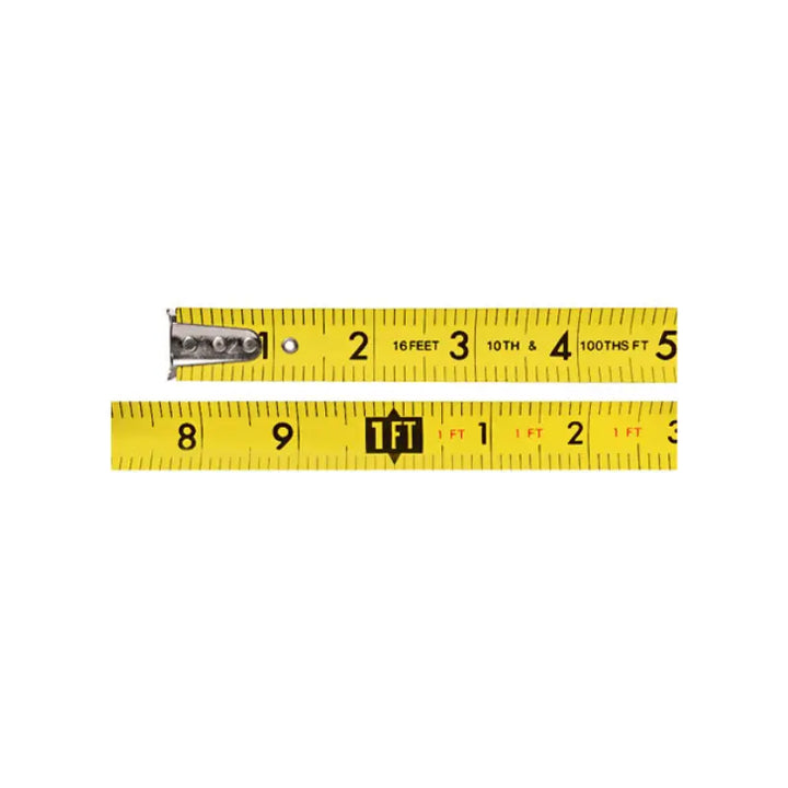 Keson 25ft Economy Tape Up Close Image of Measurements