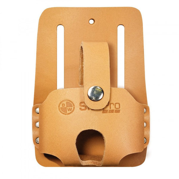 The SITEGEAR 11230 leather tape holder is heavy duty with revited constuction for durability and long life. Carries large sized tape rules- 25’ to 30’ (7.62m to 9.2m), with snap button leather strap to secure and hold. Made of heavy duty leather construction Edge stitching and riveted for strength and long life Snap button leather strap secures tape Cut-out sides and front for easy access to tape Slits to fit up to 2-1/2” (64mm) belt