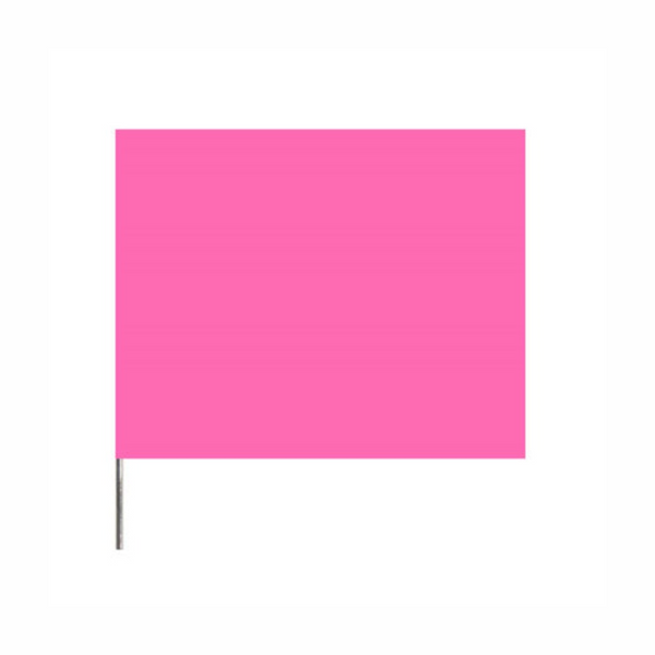 SitePro Wire Flag 4" x 5" x 21"- Pink Glo