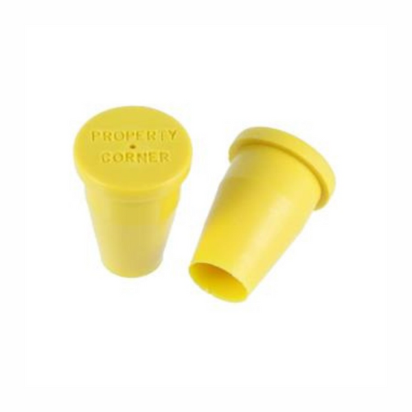 Printed Plastic Survey Marker, Yellow Fits 1/2"