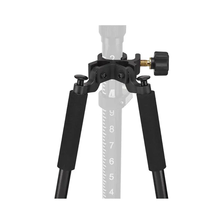 SitePro Anti Crush Thumb Release Bipod Closeup On GPS Pole