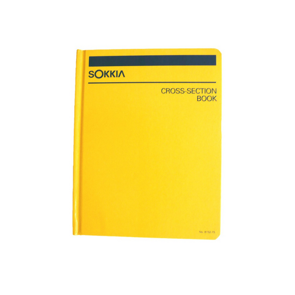 Sokkia Hard Cover Cross-Section Book Sokkia field books with rain resistant fine quality ledger paper hard-bound in high visibility chrome yellow coated fabric. Each book contains 80 leaves printed in water proof ink. Also included is an Appendix of 11 tables of conversions, trigonometric functions, and formulae for solving right angles and curves.