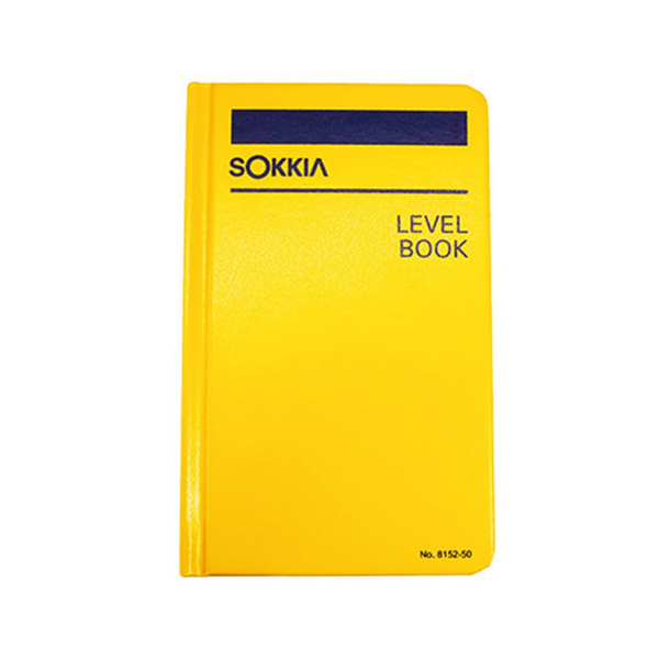 Sokkia Hard Cover Level Book Sokkia Engineer's Field Books feature high-visibility yellow hard covers and 80 pages of writing paper. Handy references include formulae for solving right angles or curves and tables for minutes in decimals of a degree or inches in decimals of a foot. Level Book —Both pages: blue horizontal lines, red vertical lines. 6 columns