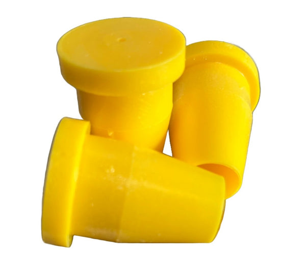 Yellow 1/2" Blank Survey Markers - Caps