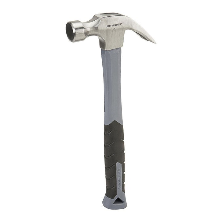This durable 16 oz. Fiberglass Claw Hammer has a fiberglass handle to absorb impact and relieve arm strain. Won't crack or splinter. The drop forged polished steel head features a claw that enables you to remove nails with ease. The fiberglass handle provides a comfortable, shock-absorbing grip.