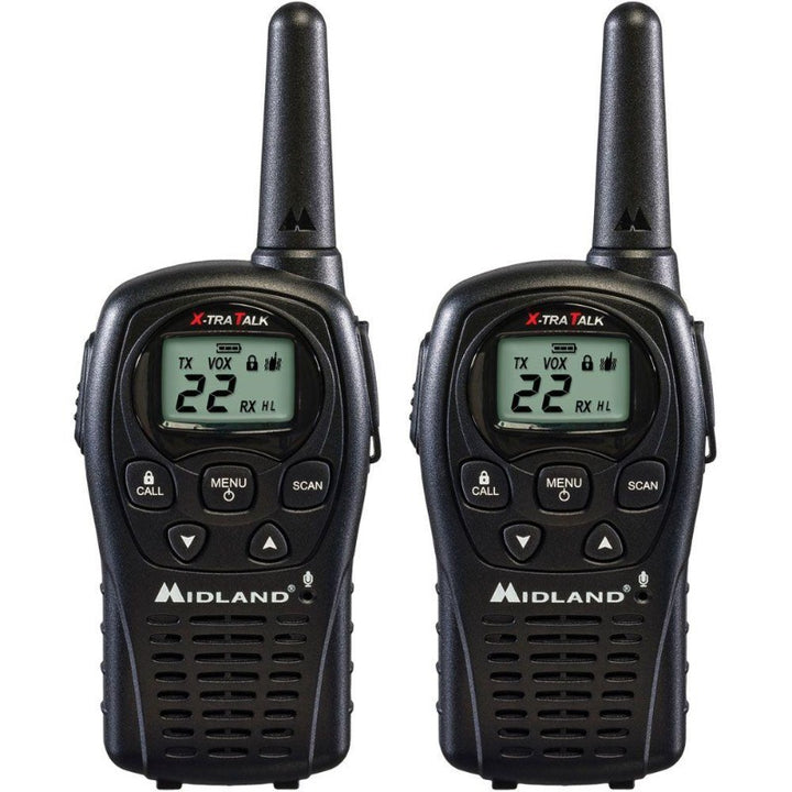 Midland Walkie Talkie Radio  GMRS Two-Way Radio Up To 36 Mile Range 50 Channels 142 Privacy Codes JIS4 Waterproof NOAA Weather Radio