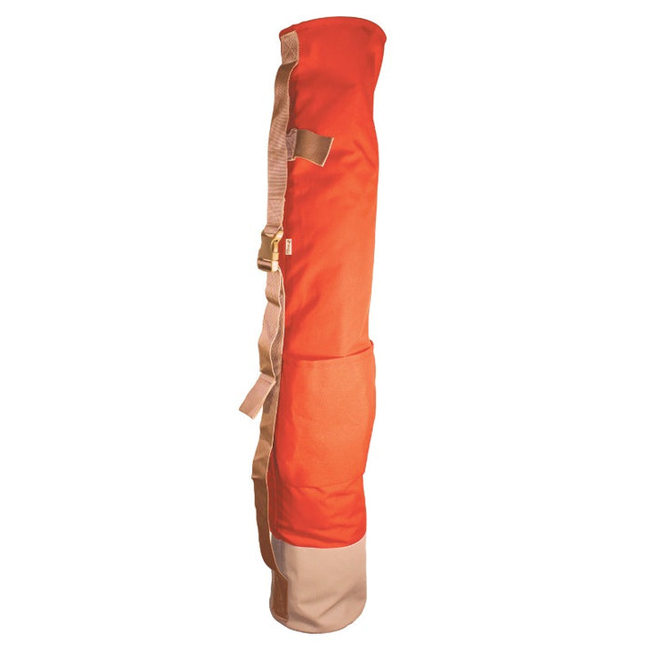 The SitePro 48-inch (122 cm) heavy duty lath bag is designed for purpose, durability, and with style. Constructed with high strength fiber material and tough, reinforced 8” (20 cm) diameter bucket style bottom. Features tough, waterproof and abrasion-resistant composite material at the bottom and 6” (15 cm) up the side. Designed to hold 48-inch lath, and heavy duty adjustable shoulder strap and hand loop to carry. Features three large pleated outside pockets for markers, paint, and other materials.