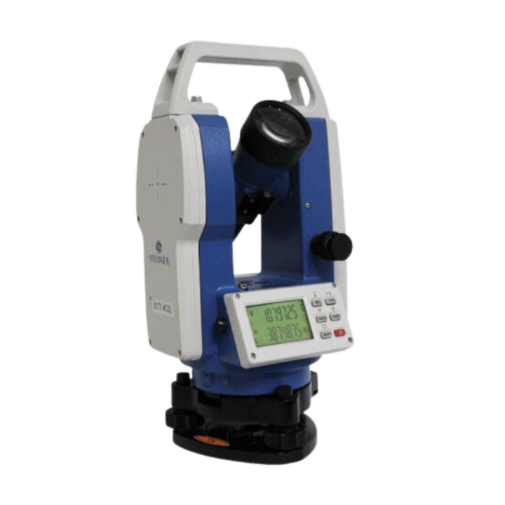 Stonex Electronic Theodolite 2" Bundle  STT402L offers the opportunity to challenge high-precision monitoring and engineering works. Thanks to its absolute encoder, angle measurements are saved when STT402L is switched off.